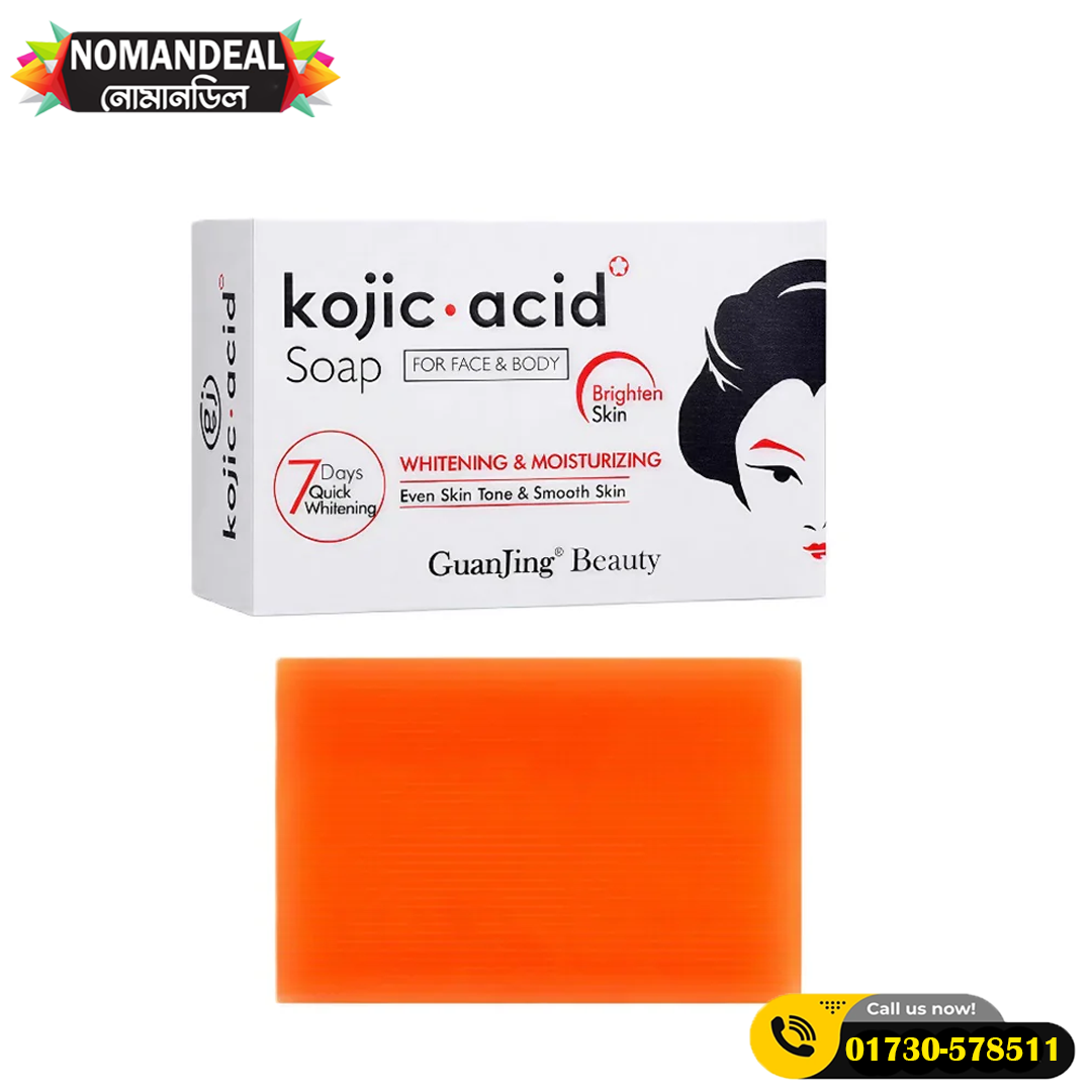 Guanjing Kojic Acid Soap 120g -Whitening & Moisturizing for Face & Body